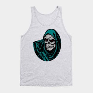 Reaper Skull In Hood Design Tank Top